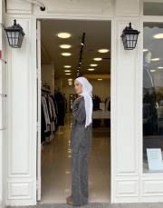 triko örgülü takım füme 2