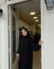 oysho basıc elbise siyah 3