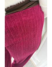 simli kadife pantolon bordo 5